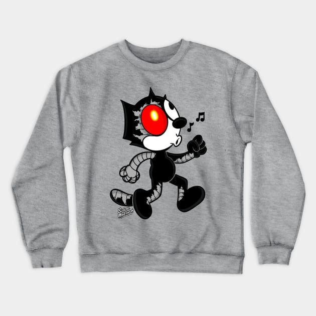 Felix the cat Robot😼🤖 Crewneck Sweatshirt by Art_of_Selene